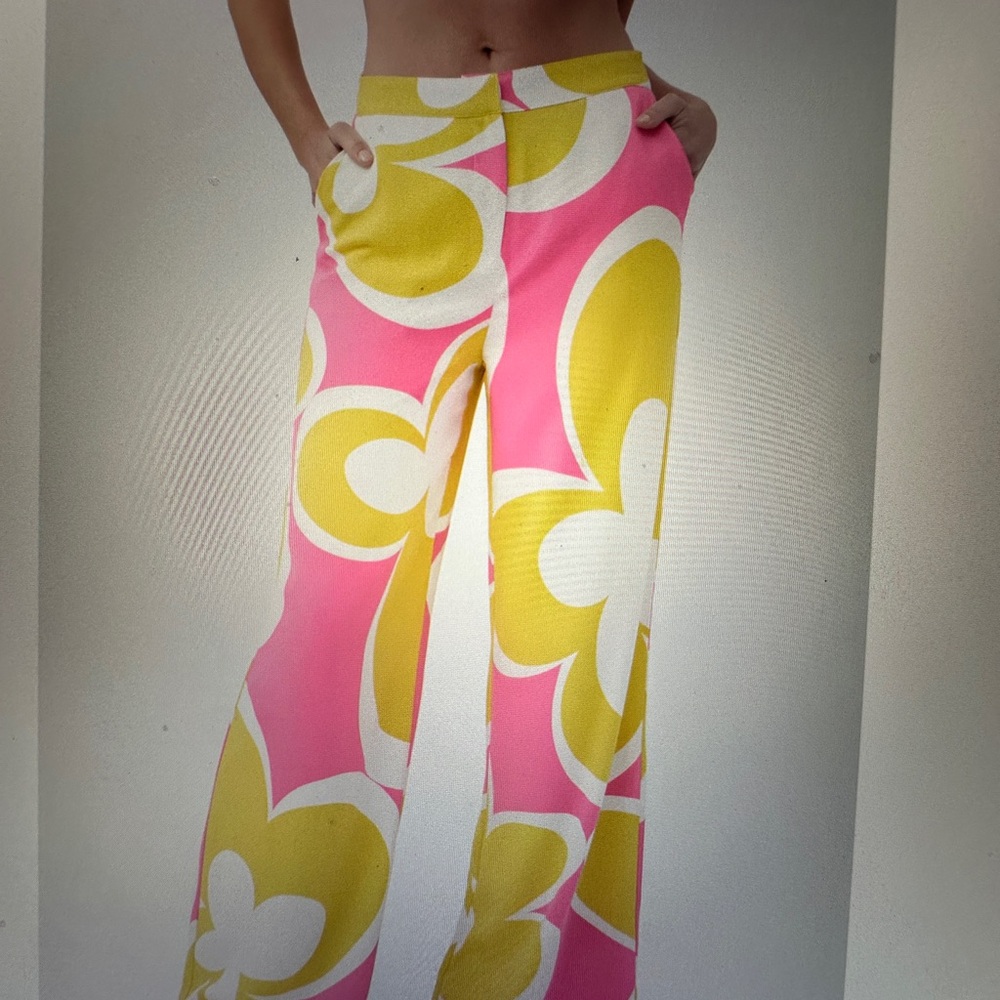 Trina Turk Pink and Cream Pants - Picture 5 of 13